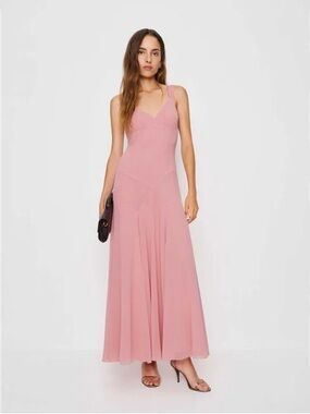 Reformation Narcissa Dress in Dusty Rose